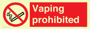 Vaping prohibited